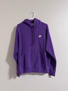 Nike Purple Crewneck Hoodie with White Swoosh